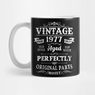 Vintage 1977 43rd Birthday Gift 43 Years Old Mug